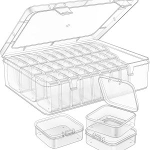 Mathtoxyz Bead Organizer Box, 31Pcs Small Beads Organizers