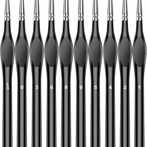 10Pcs Micro Paint Brushes Set with Triangular Handles