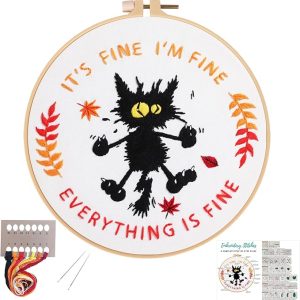 Louise Maelys Cute Cat Embroidery Kits
