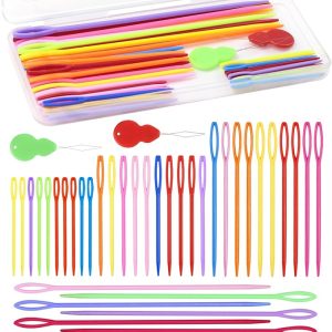FIVEIZERO 40PCS Plastic Needles – 4 Sizes with Large Eye