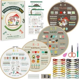 CYANFOUR 4 Stage Beginners Embroidery Kit