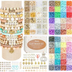Pizooro Clay Beads 3 Boxes Bracelet Making Kit